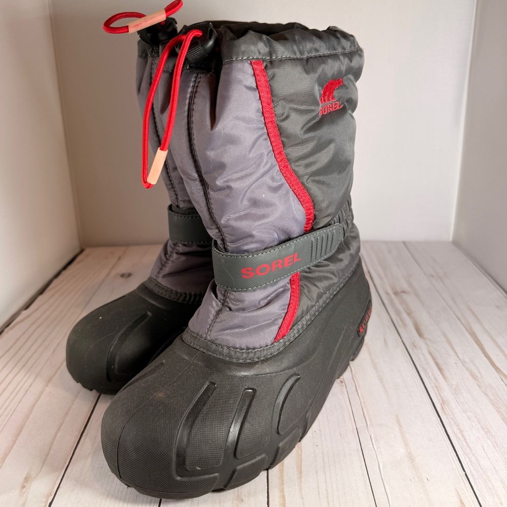 Sorel Gray and Red Men's Rain & Snow Boots